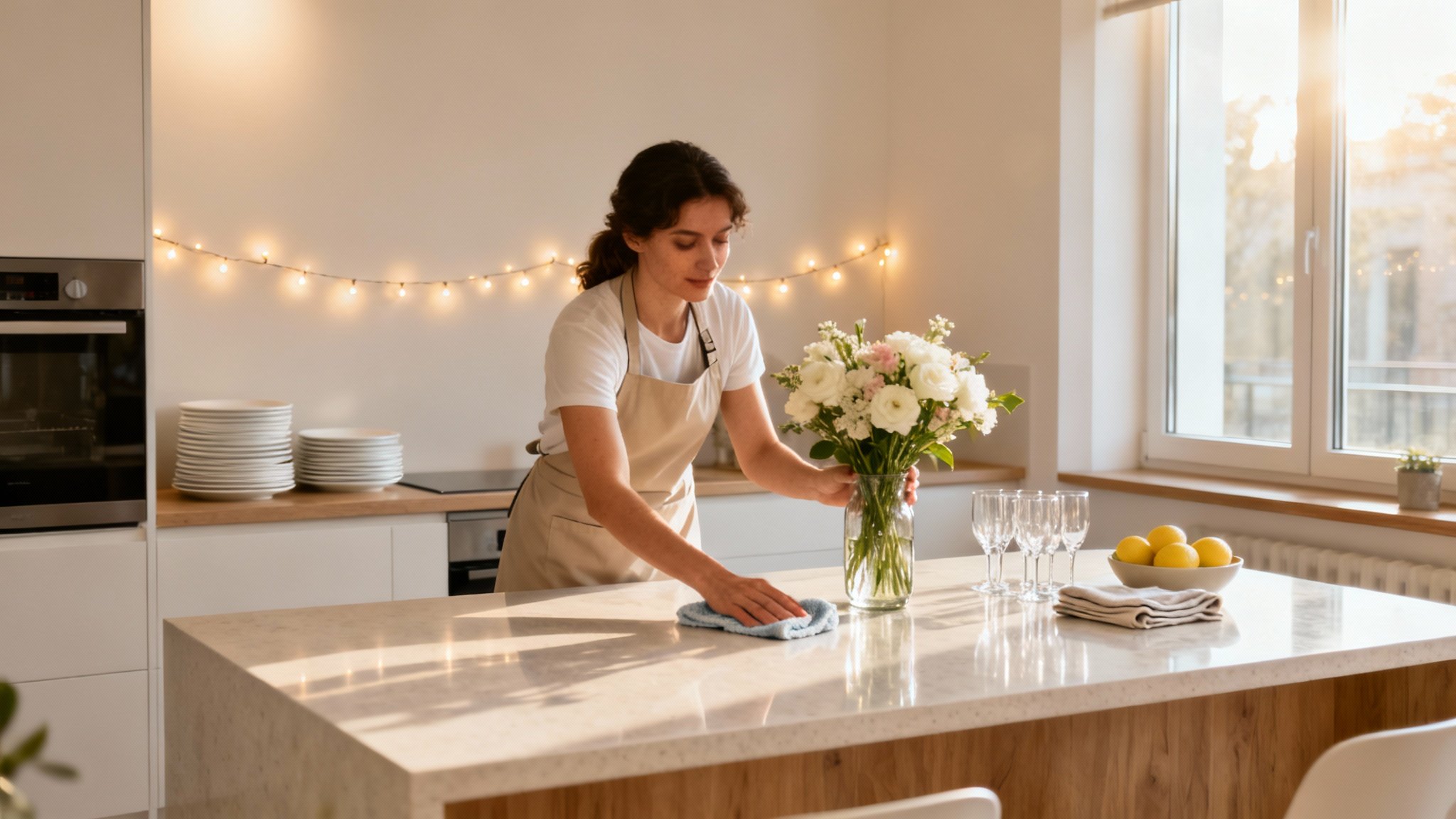 Home ready for a party after a one-off deep clean