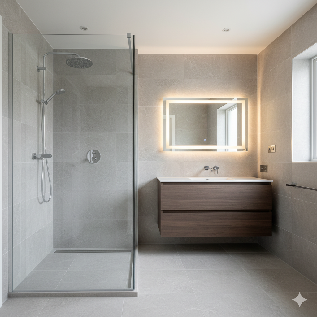 Bathroom refurbishment London - Contemporary bathroom renovation with quality fixtures by Phoenix SPLTD