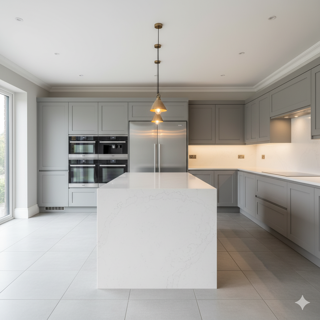 Luxury kitchen refurbishment London - Modern bespoke kitchen installation by Phoenix SPLTD